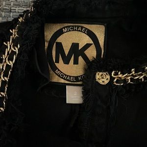 Mk Embroidered, gold chain, snap on 99% cotton jacket size:2